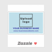 Sticker Site d'affaires sur le rectangle bleu clair Vinyl (Feuille)