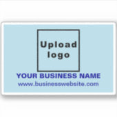 Sticker Site d'affaires sur le rectangle bleu clair Vinyl (Devant)
