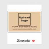 Sticker Site d'affaires sur le rectangle Brown clair Vinyl (Feuille)