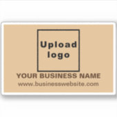 Sticker Site d'affaires sur le rectangle Brown clair Vinyl (Devant)