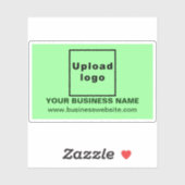 Sticker Site d'affaires sur le rectangle vert clair Vinyl (Feuille)