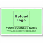 Sticker Site d'affaires sur le rectangle vert clair Vinyl (Devant)