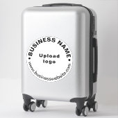Sticker Site d'affaires sur le Vinyl Blanc Grand Rond (Sur valise)