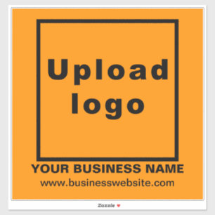 Sticker Site d'affaires sur Orange Grand Carré Vinyl