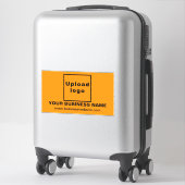 Sticker Site d'affaires sur Orange Grand Rectangle Vinyl (Sur valise)