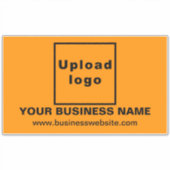 Sticker Site d'affaires sur Orange Grand Rectangle Vinyl (Devant)