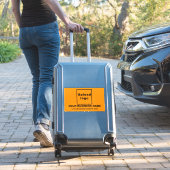 Sticker Site d'affaires sur Orange Grand Rectangle Vinyl (Valise Insitu)