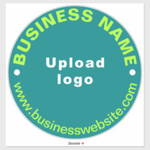 Sticker Site d'affaires sur Turquoise Vert Grand Vinyl Ron