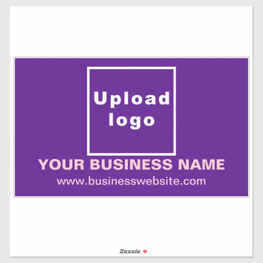 Sticker Site d'affaires sur violet grand rectangle Vinyl (Feuille)