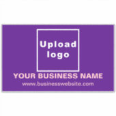 Sticker Site d'affaires sur violet grand rectangle Vinyl (Devant)