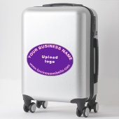 Sticker Site d'affaires sur violet grande forme ovale Viny (Sur valise)