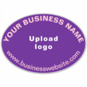 Sticker Site d'affaires sur violet grande forme ovale Viny (Devant)