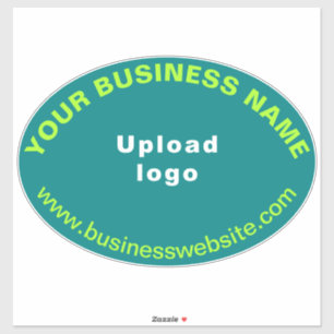 Sticker Site d'affaires Turquoise Vert Grand Oval Vinyl