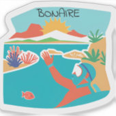 Sticker site de snorkeling à Bonaire (Devant)