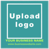 Sticker Site web d'entreprise sur vinyle carré grand vert  (Devant)