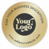 Sticker Site Web du logo commercial Faux Gold (Devant)