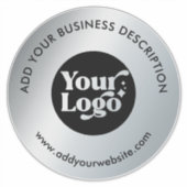 Sticker Site Web du logo de la marque Faux Silver (Devant)