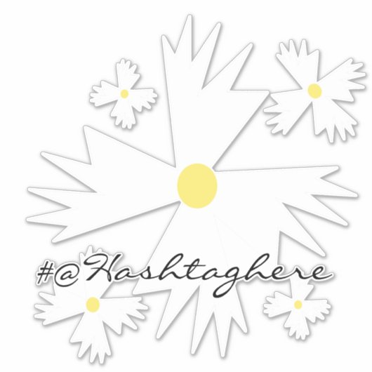 Sticker Site Web Nom de l'entreprise Daisy Script autocoll (Devant)