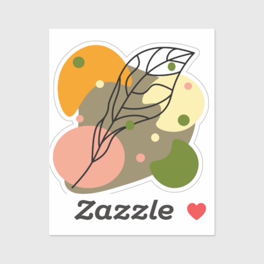 Sticker Sites abstraits intéressants avec feuilles (Feuille)