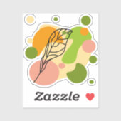 Sticker Sites abstraits intéressants avec feuilles (Feuille)