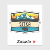 Sticker Sitka, Alaska (Feuille)