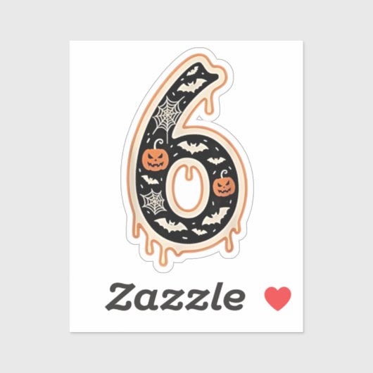 Sticker Six Sept Mème 6 7 Couple costume Halloween (Feuille)