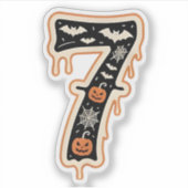Sticker Six Sept Mème 6 7 Couple costume Halloween (Devant)