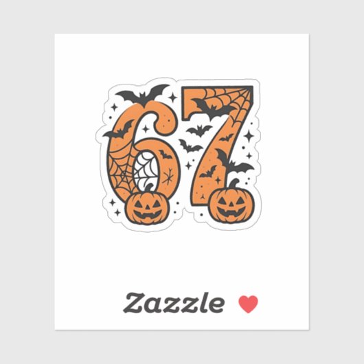 Sticker Six sept mèmes Halloween 67 Mason Éffrayant (Feuille)