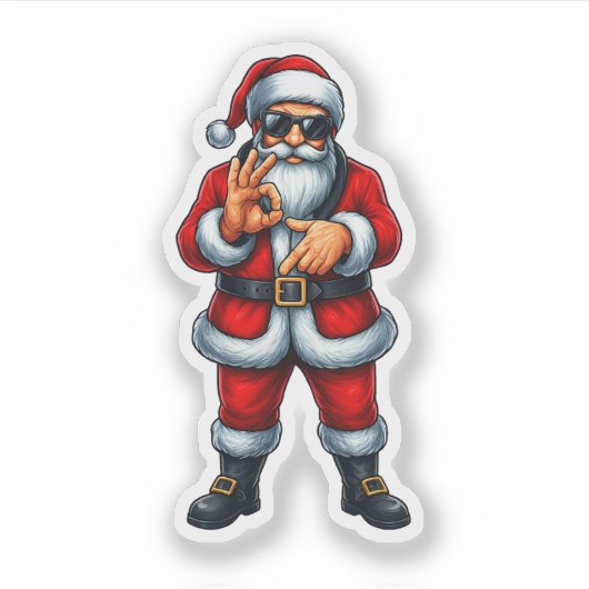 Sticker Six Seven 6 7 Mème Santa Noël (Devant)