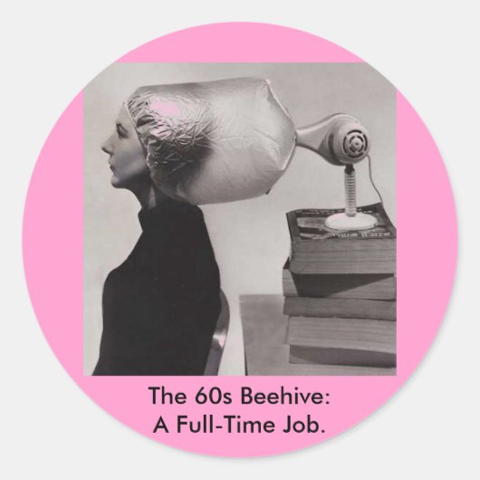  Sticker ~ Sixties Bijenkorf Hairdo (Voorkant)