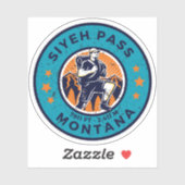 Sticker Siyeh passe montana randonnées sentiers (Feuille)