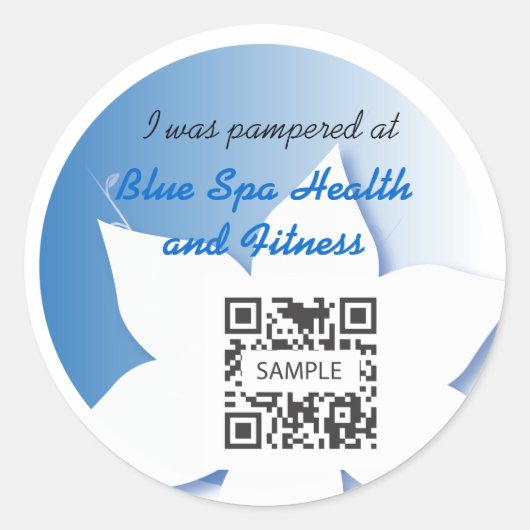 Sticker Sjabloon Blue Spa (Voorkant)