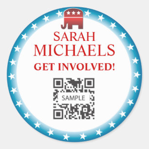 Sticker Sjabloon Republican Elephant