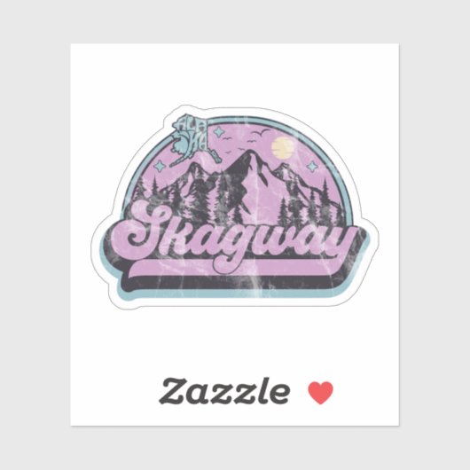 Sticker Skagway, Alaska (Feuille)