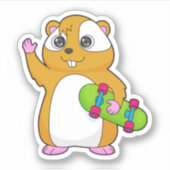 Sticker Skate de Hamster (Devant)
