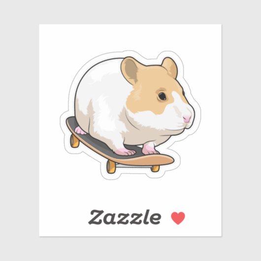 Sticker Skate de Hamster (Feuille)