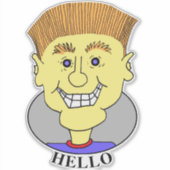 STICKER SKATEBOARD BILLY DIT BONJOUR - (Devant)