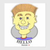STICKER SKATEBOARD BILLY DIT BONJOUR - (Feuille)
