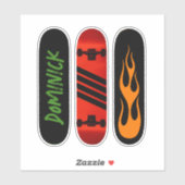 Sticker Skateboard Cool personnalisé (Feuille)