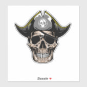 Sticker Skateboard fun Jolly roger Crâne (Feuille)