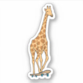 Sticker Skateboard girafe (Devant)