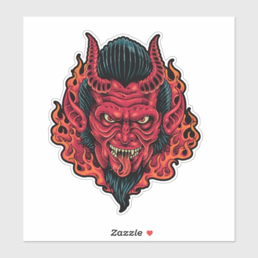 Sticker Skateboard Red Devil (Feuille)