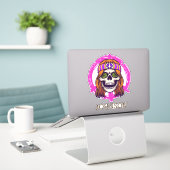 Sticker Skateboard SKULL HIPPY (Ordinateur portable sur le bureau)