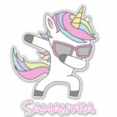 Sticker Skateboard Unicorn Cool Rainbow (Devant)