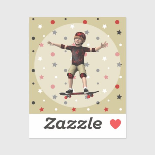 Sticker Skateboardeur (Feuille)