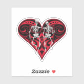 Sticker Skeleton Couple (Feuille)