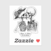 Sticker Skeleton Couple (Feuille)
