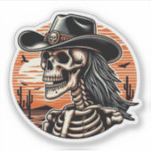 Sticker Skeleton Cowboy (Devant)