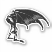 Sticker Skeleton Demon Fallen Angel Horreur Goth art (Recto)