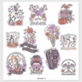 Sticker Skeleton d'Halloween (Feuille)